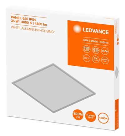 Square Recessed Panel Luminaires With Ip54 Protection And High Luminous Flux 625 X 625 Mm Ledvance